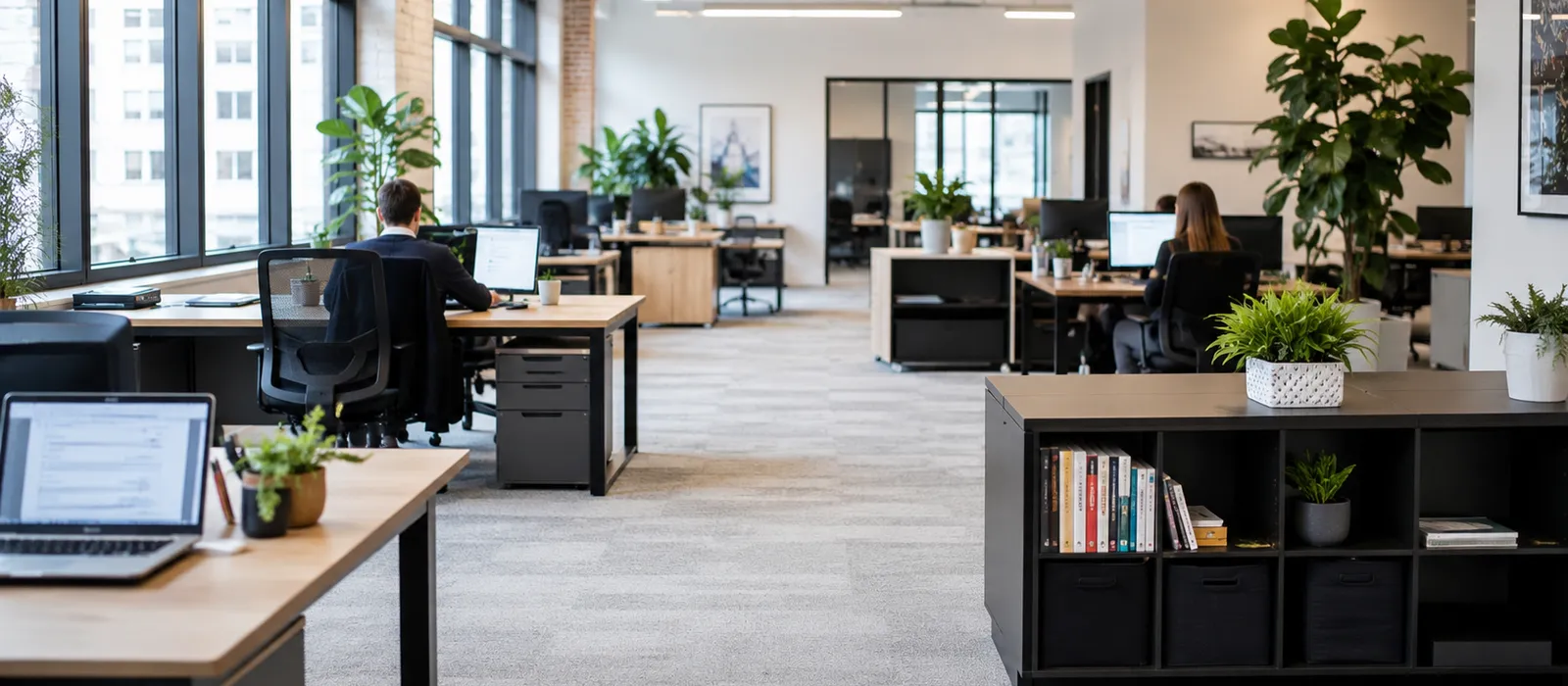 L’équipe camoIT travaillant ensemble dans un bureau moderne